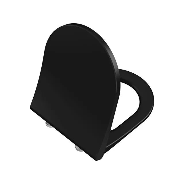 Integra Round Slim Matt Black WC Seat
