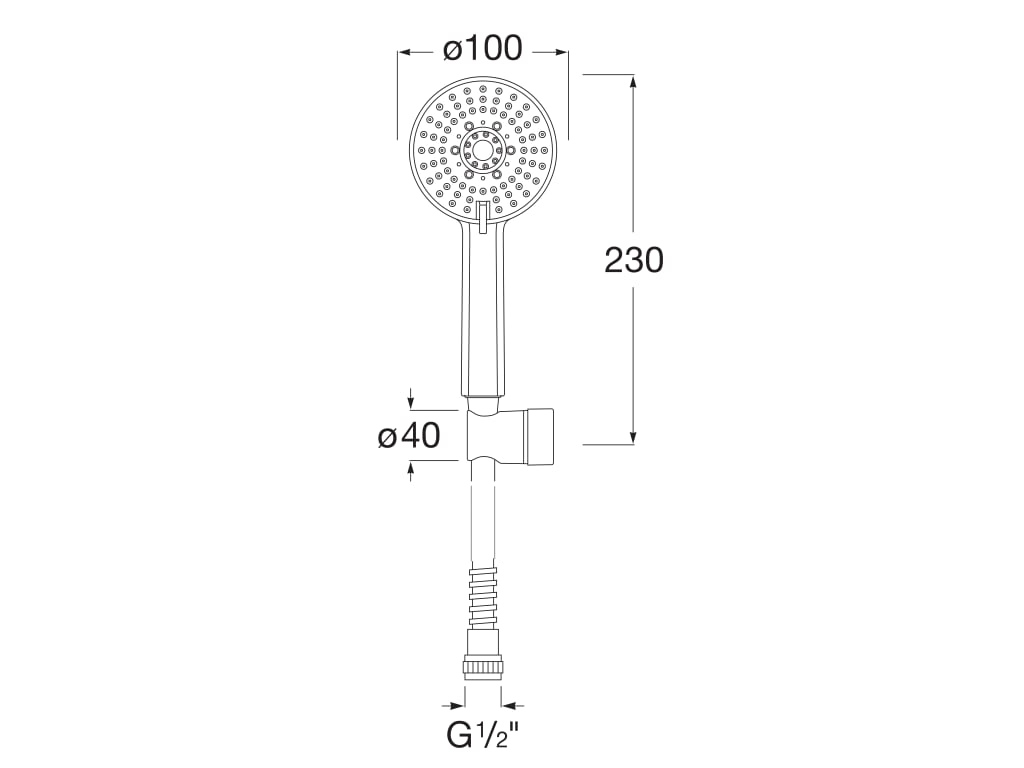 Roca Stella 3-function Shower and Bath Mixer Chrome