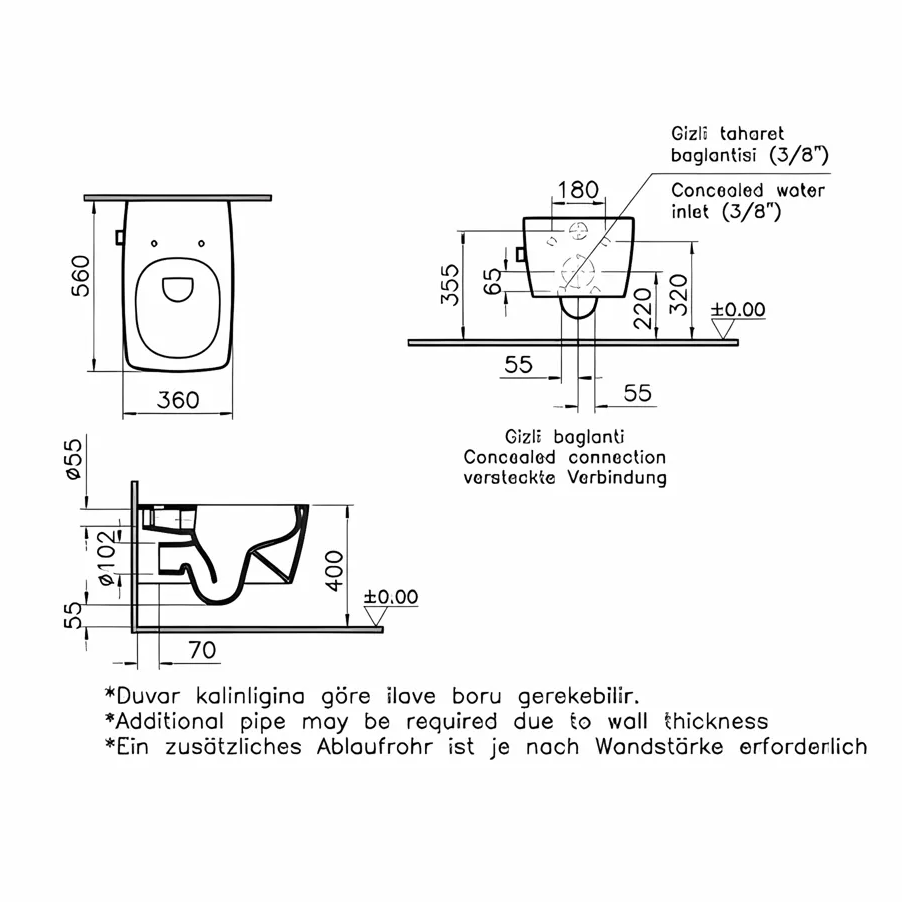 VitrA Metropole Bidet WC-Set