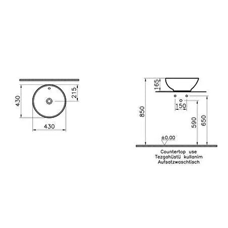 VitrA Geo Bowl Round White