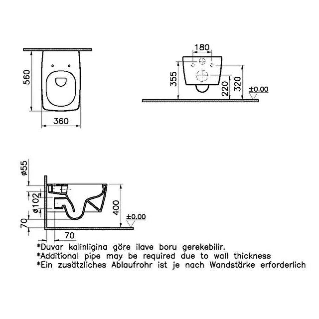 VitrA Metropole Black WC-Set