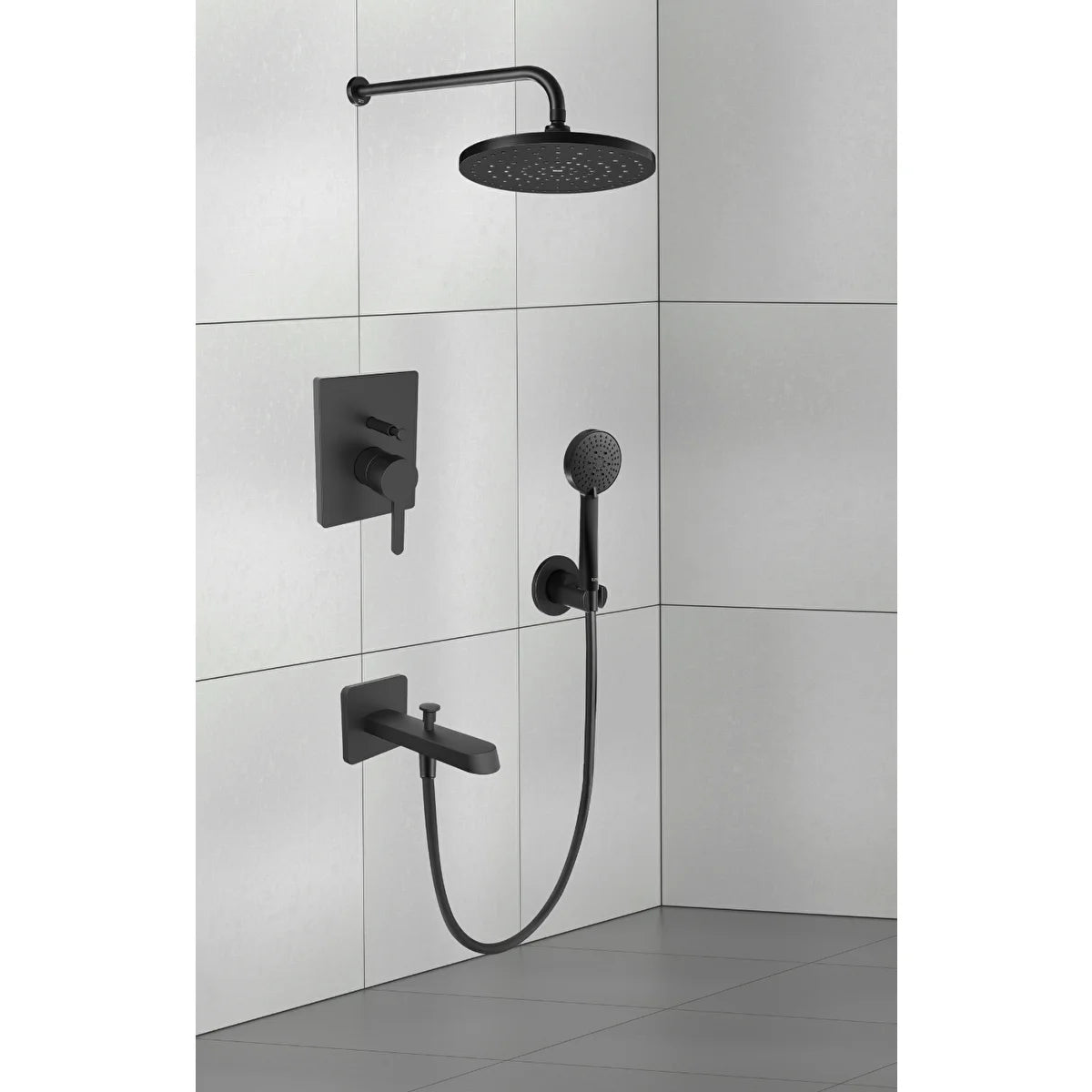 Roca Carelia Concealed Rainshower Matt Black