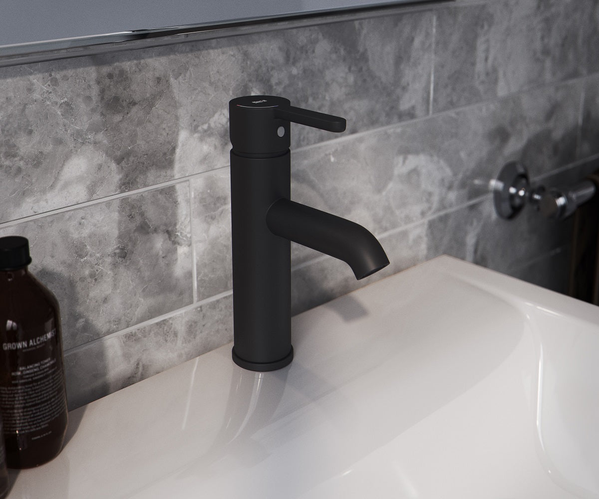 Roca Carelia Cold Start Basin Mixer Matt Black