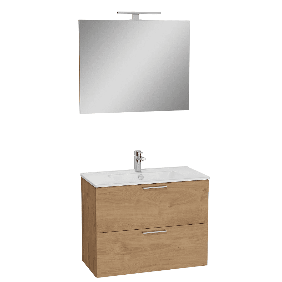 VitrA Mia 80 cm Golden Oak with drawers