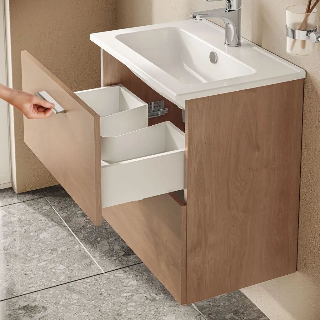 VitrA Mia 60 cm Golden Oak with drawers