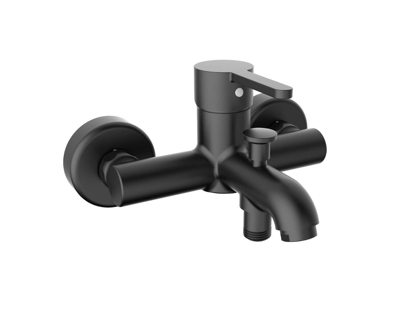 Roca Carelia 3-pack (basin mixer / bath mixer / shower) Matt Black