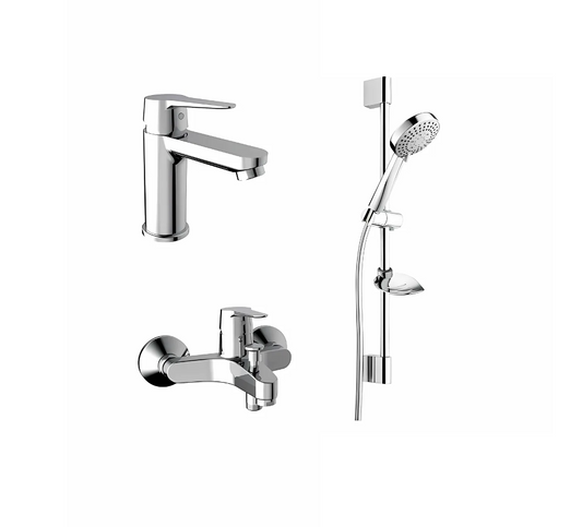 Roca Estreia 3-pack (basin mixer / bath mixer / shower)