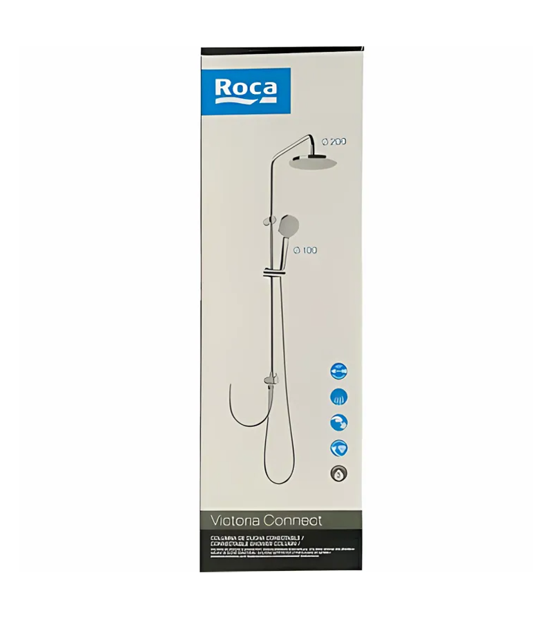Roca Victoria Rainshower Column and Bath Mixer Chrome