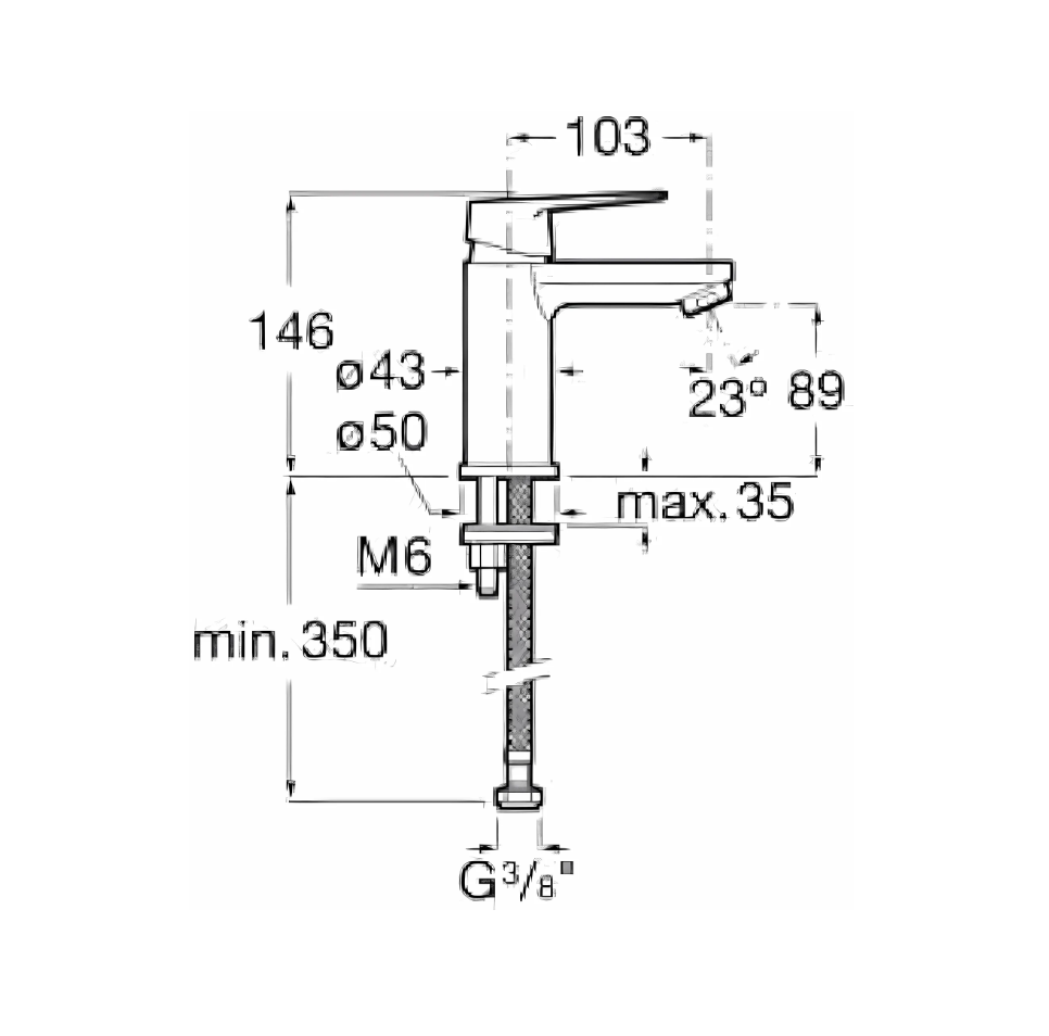 Roca Estreia Basin Mixer Chrome