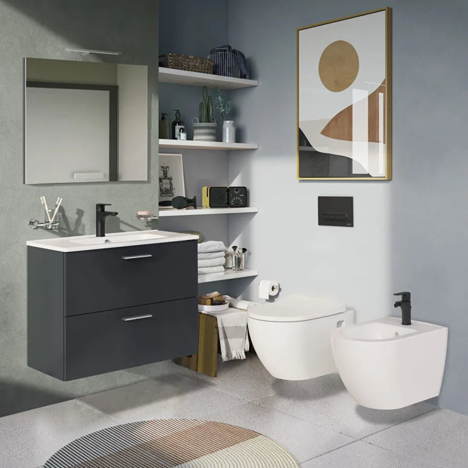 VitrA Mia 80 cm Anthracite with drawers