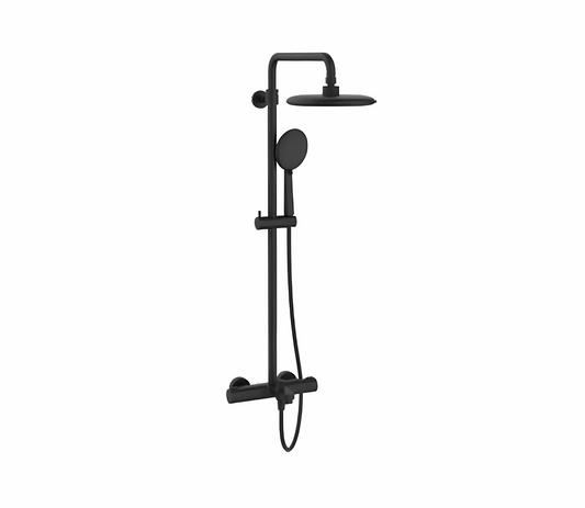 Roca Salina Thermostatic Rainshower Column Matt Black