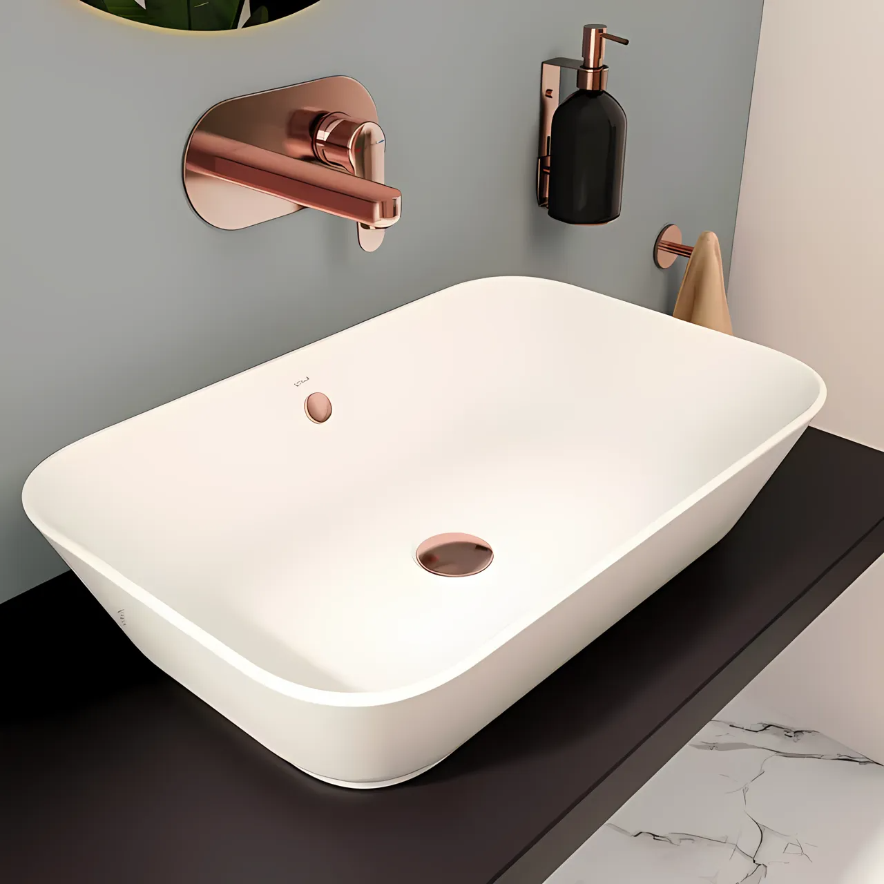 VitrA Geo Bowl Rectangular White