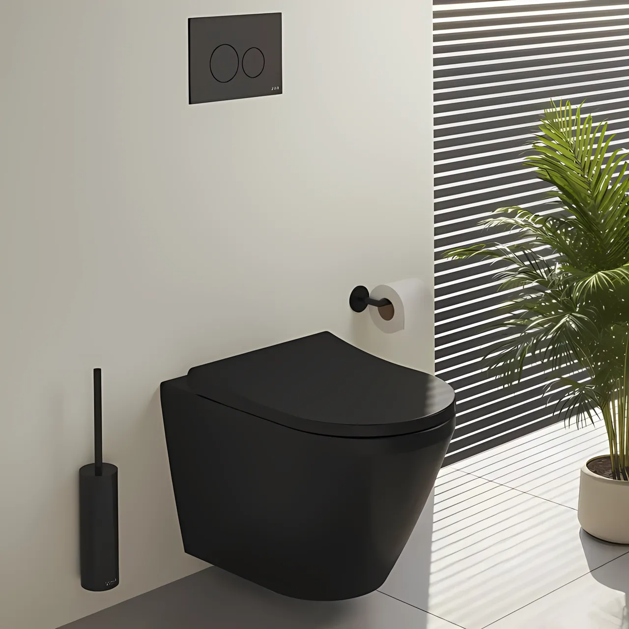 VitrA Integra Round Black WC-Set
