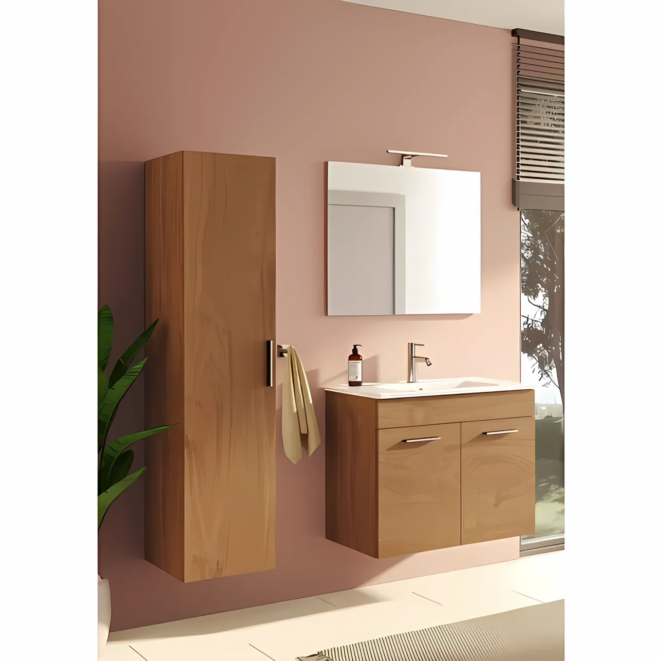 VitrA Mia 80 cm Golden Oak with doors